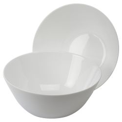 Салатник White Fox Muscat WF-BD18-36 стеклянный глубокий круглый белый 18 см 970 мл | White Fox