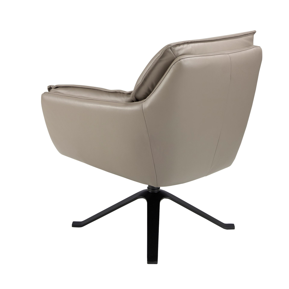 Поворотное кресло Angel Cerda 5125/KFA017-T541029 из серой кожи