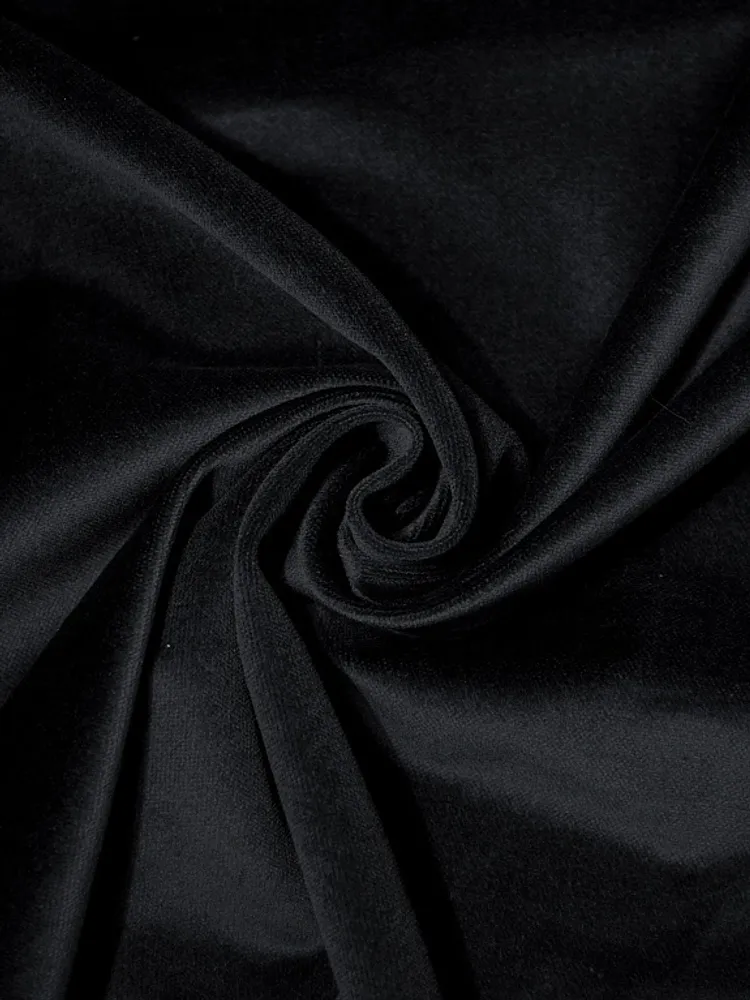 Бархат, 300 г/м2, 100% хлопок, 150 см, чёрный
