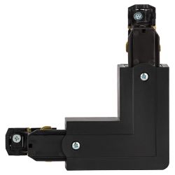 Коннектор питания ЭРА STR-30-B-CN-LI для трехфазного шинопровода угловой черный | Трехфазный шинопровод и аксессуары