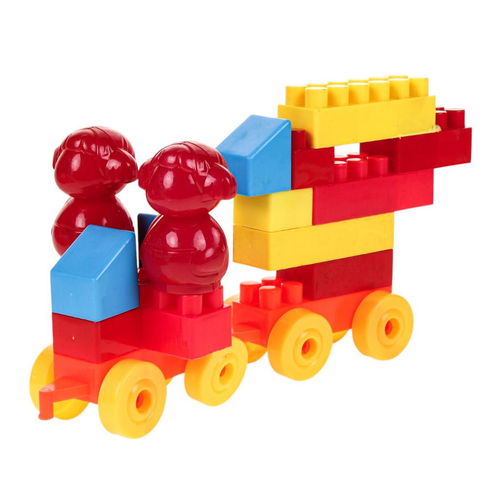 Пластмассовый игрушечный набор "Конструктор 130 деталей", пакет