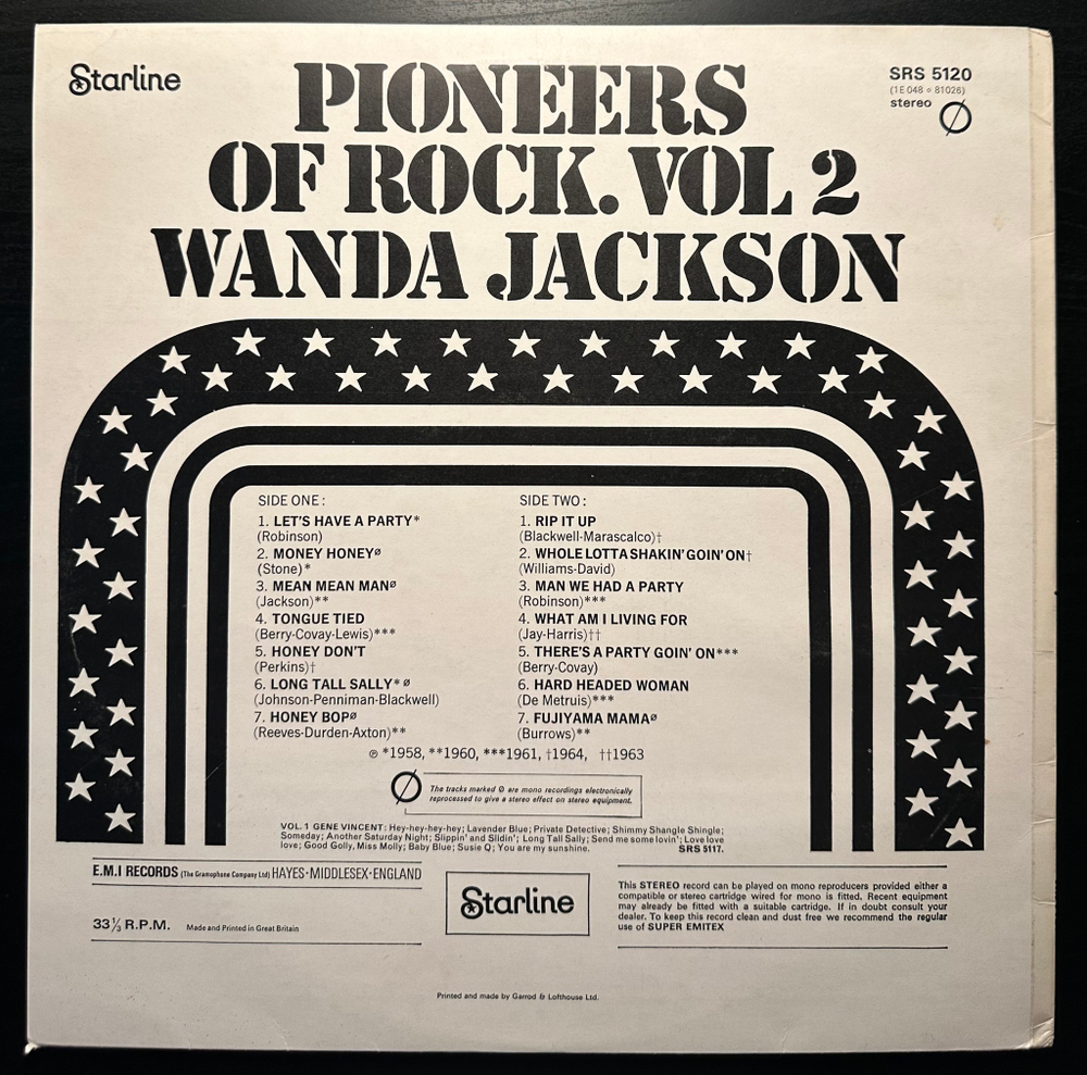 Wanda Jackson - Pioneers Of Rock. Vol 2 (Англия 1972г.)