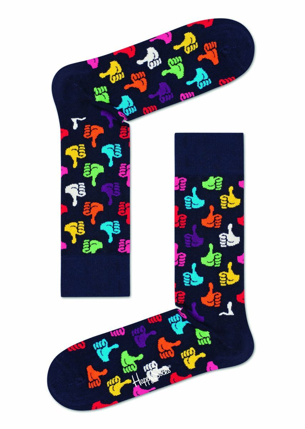 Носки унисекс Thumbs Up Sock с принтом (Размер: 25) (Цвет: черный)