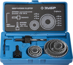ЗУБР 8 шт, 19-64 мм, Набор коронок по дереву (2955-H11)