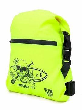 Гермосумка поясная Sargan Скелетон-Кенга+SUP желтый флуор