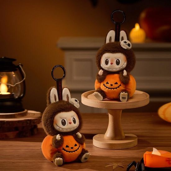 Коллекционная фигурка POPMART Happy Halloween Party Series-Sitting Pumpkin Vinyl Plush Pendant