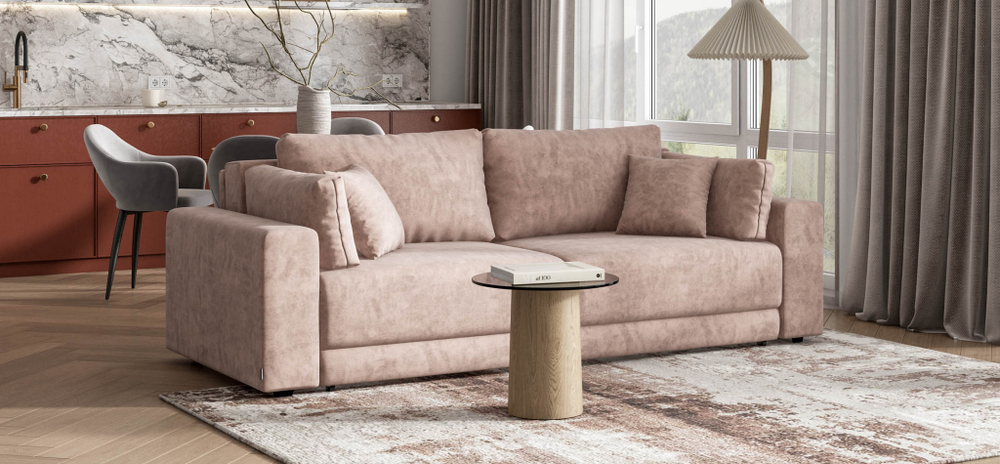 Диван Босс Прайм Велюр Роял пион