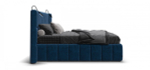 Босс ХО Кровать 180*200 без набора светильников Велюр Монолит синий