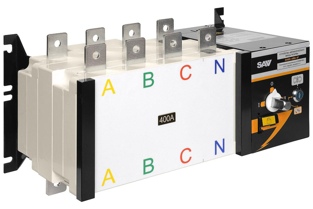 Реверсивный рубильник АВР (устройство автоматического ввода резерва) SHIQ5-400 4P