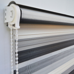 Штора рулонная "День/ночь" 160*160см черно-белая, 110г/м2, NNSR040