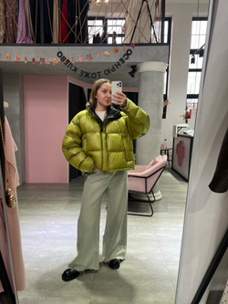 Пуховик Лак зеленое яблоко