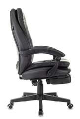 Кресло руководителя Бюрократ T-9950MSG-F черный эко.кожа крестов. пластик подст.для ног