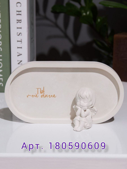 Ангел Мила и подставка для благовоний Цветок на подносе
