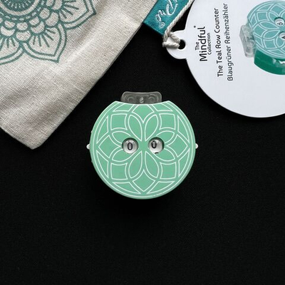 Счетчик рядов в мешочке Mindful, пластик, бирюзовый, KnitPro, 36648