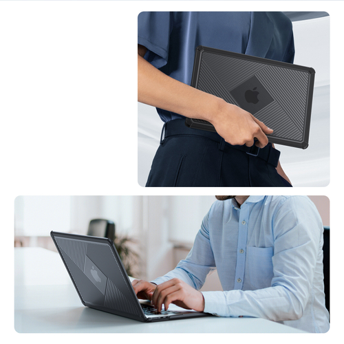 Двухкомпонентный защитный чехол тонированный для ноутбука MacBook Air 13.3 (2018-2020) от Dux Ducis, серии LCGH Series Protective Case