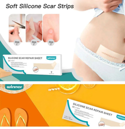 WinnerPlast пластина для ухода за рубцами (бежевый) 4х18см 1шт.