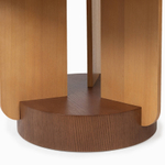 Обеденный стол Ollet диаметр 120 коричневый дуб