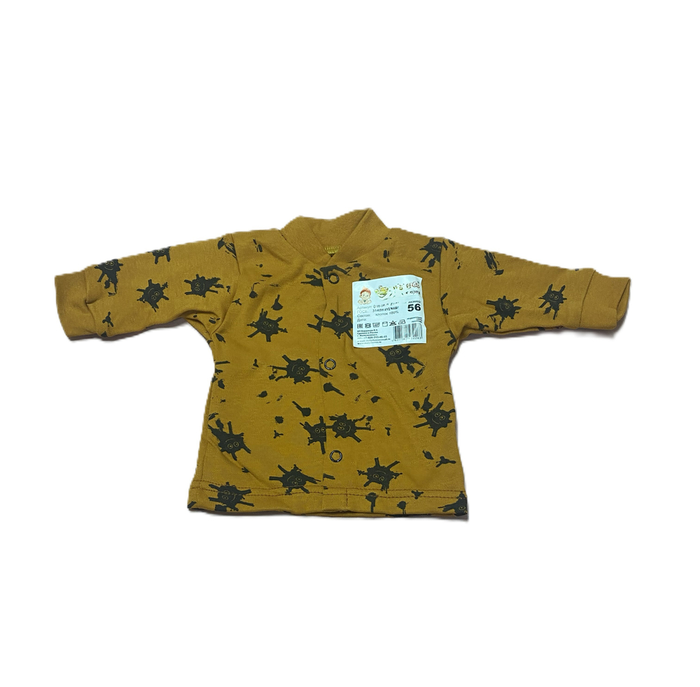 Кофта на кнопках из хлопка с длинным рукавом на рост 56 см