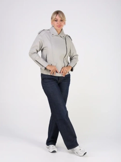 Кожаная куртка демисезонная косуха оверсайз