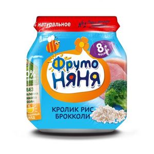 ПЮРЕ ФРУТОНЯНЯ БРОККОЛИ КРОЛИК РИС 100ГР