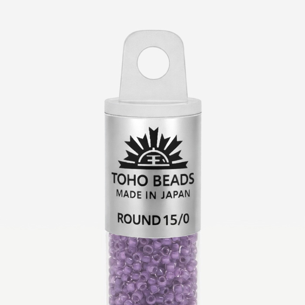 Японский бисер TOHO Round 15/0 (№935), окрашенный изнутри прозрачный