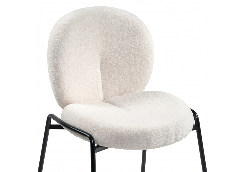 Стул на металлокаркасе Woodville Kalipso 1 white, black, ножки черные