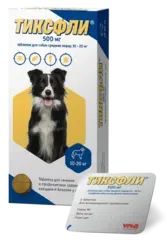 Тиксфли таблетки от блох и клещей для собак весом 10-20 кг