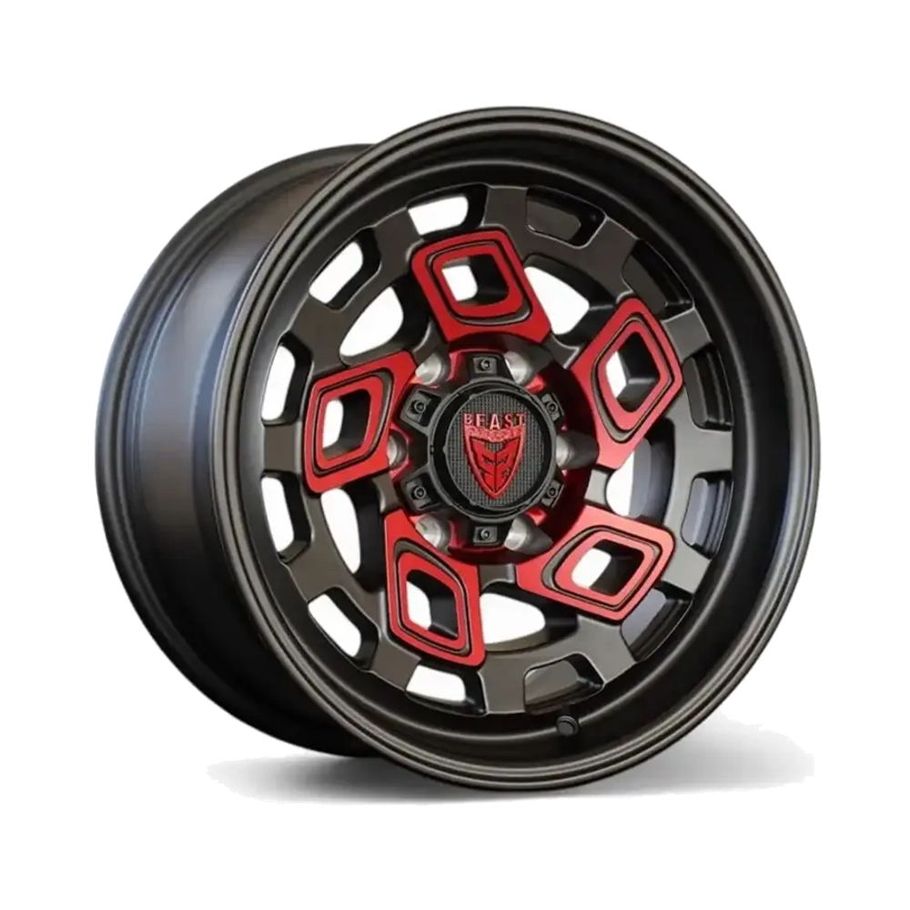 Диск колёсный BEAST OFFROAD 9606CN R17 8,5 ET0 Matte Black W Red Face