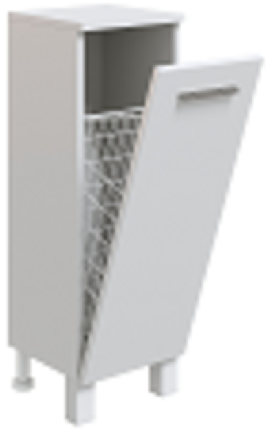 Шкаф напольный МИНИ 30 с корзиной белый