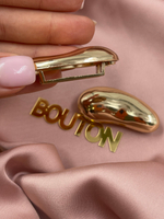 Пряжка-брошь неровной формы для купальника золотистая