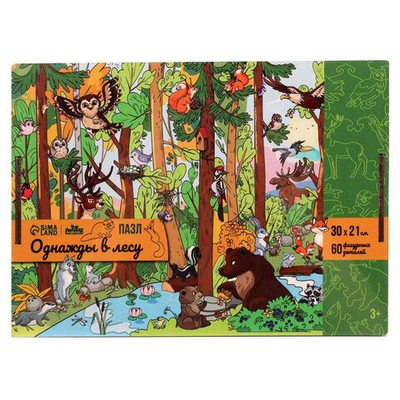 Пазл фигурный 60эл. "Однажды в лесу" П3113 4276277 (Лесная мастерская)