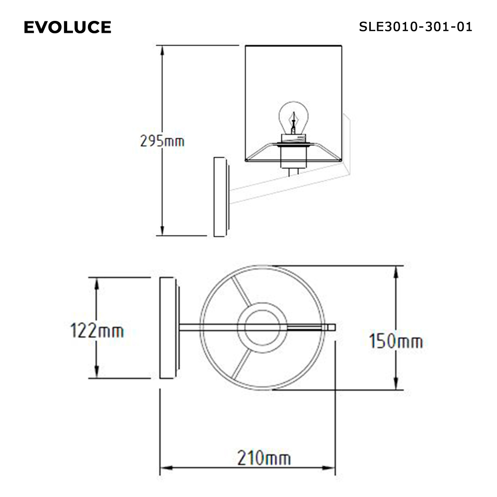 SLE3010-301-01 Светильник настенный Латунь/Белый E27 1*60W