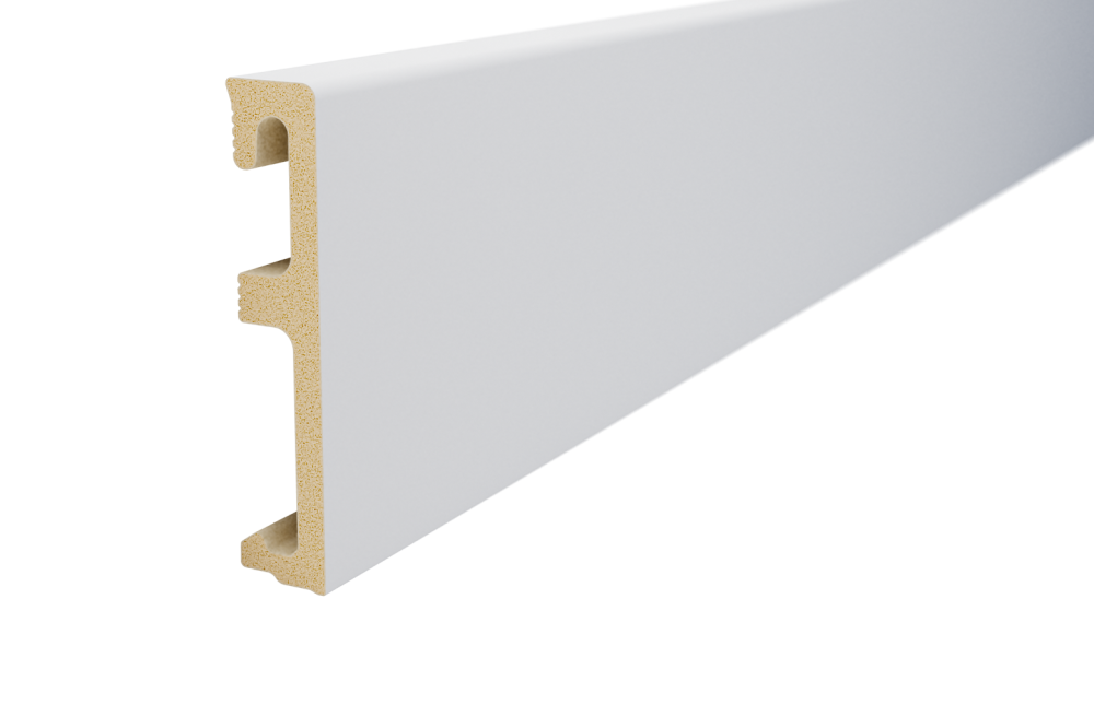 Плинтус SALAG ALPHA White 80 мм