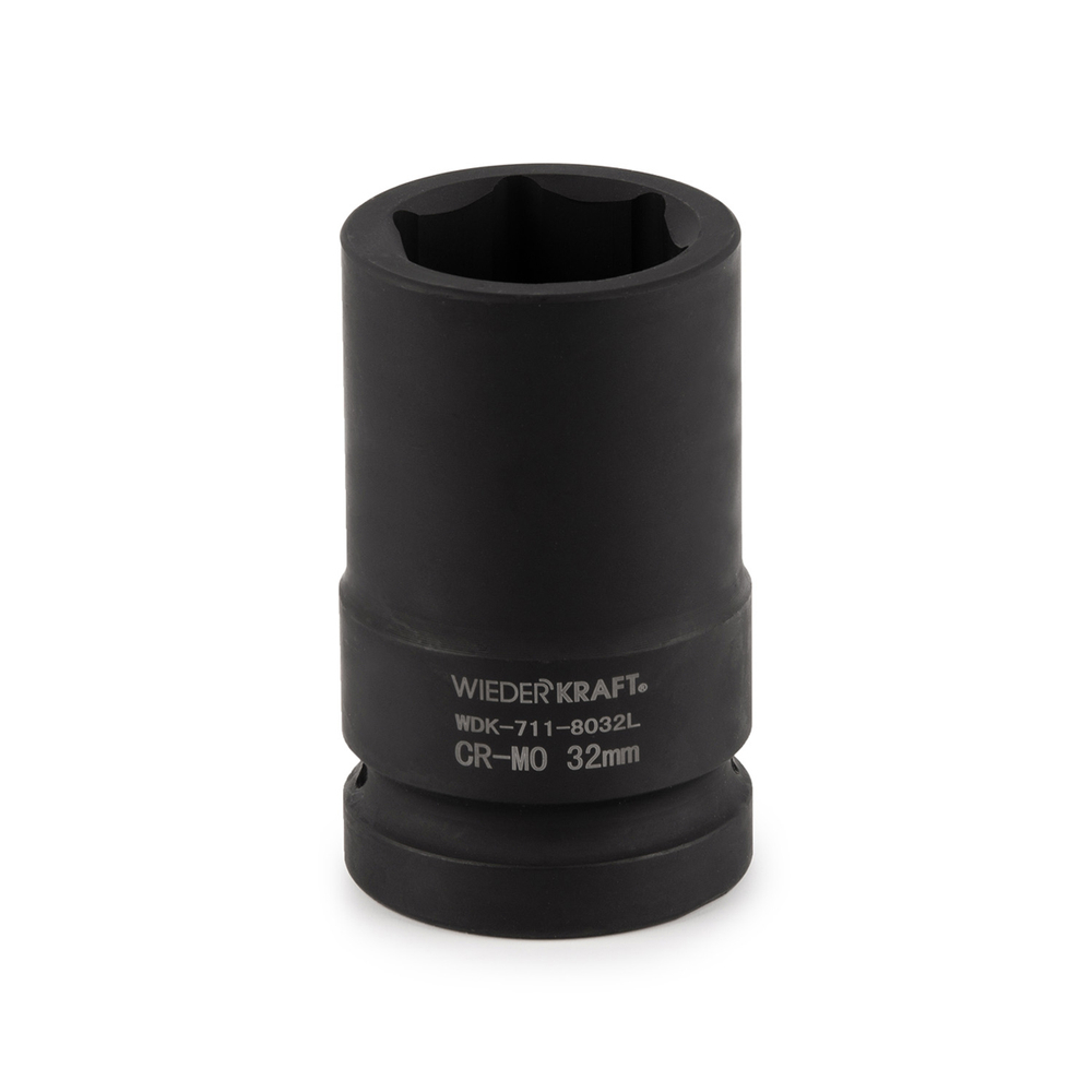 WDK-711-8032L Головка торцева ударная глубокая 1", 6 граней, 32 мм