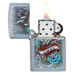 Зажигалка Zippo Vintage Tattoo с покрытием Street Chrome