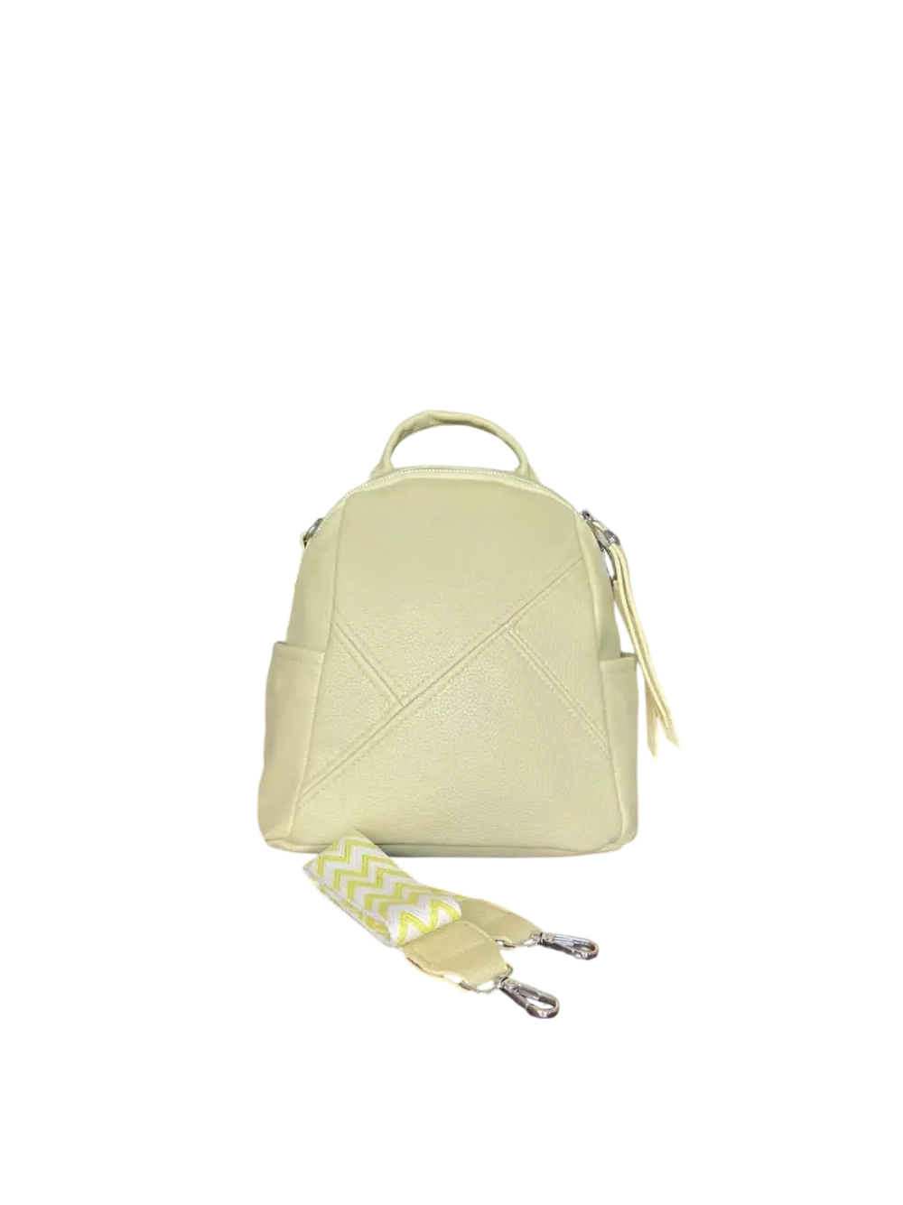 Рюкзак-сумка женская из экокожи зелёная QOZA