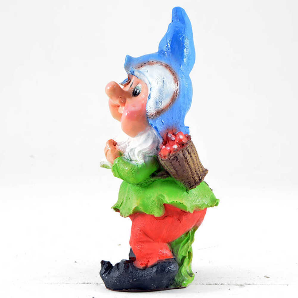 Фигурка садовая Гном с корзиной h34см