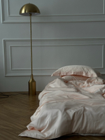 Однотонное постельное белье тенсель+хлопок | розовый