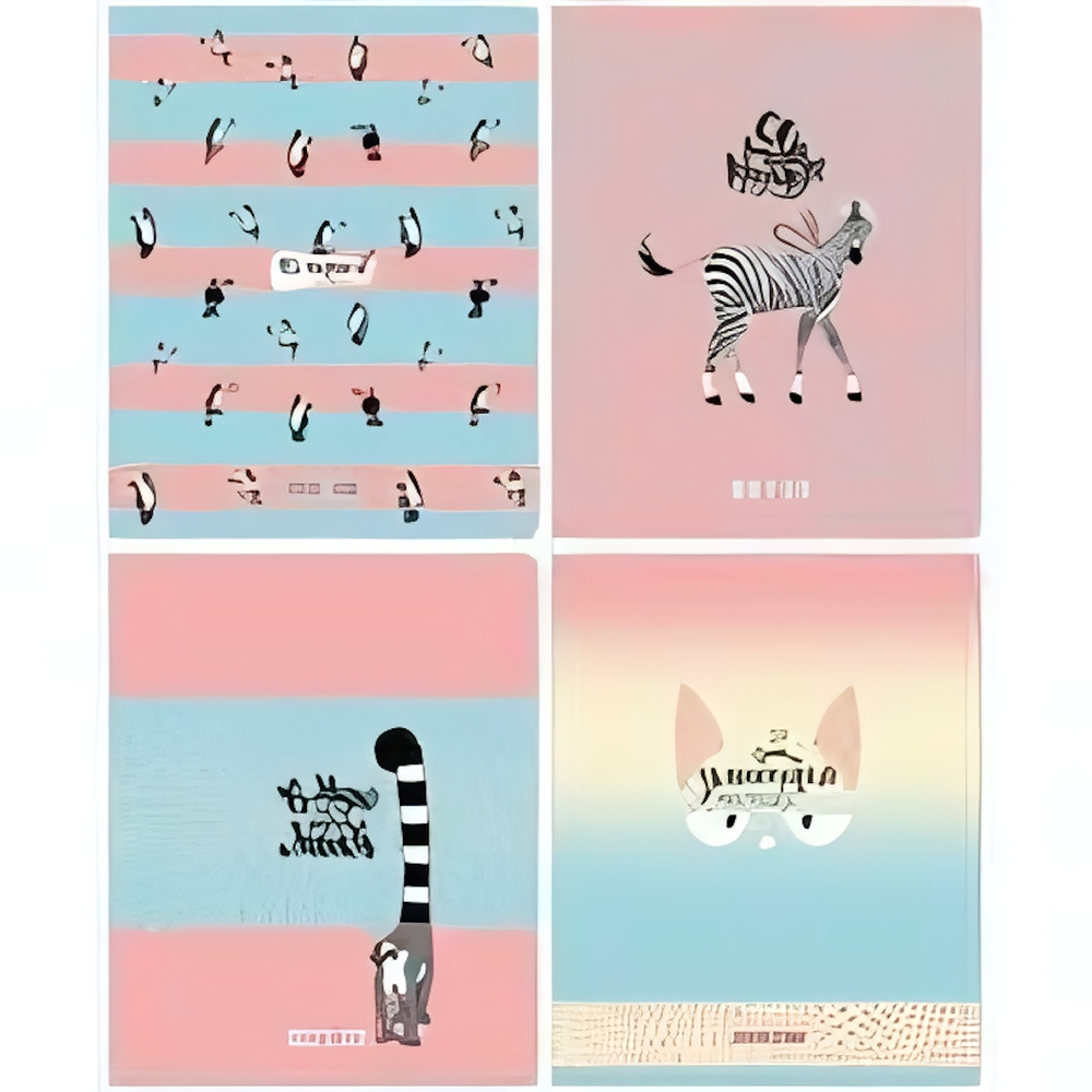 Тетрадь А5 48л. клетка "Circles&strips" (BG)