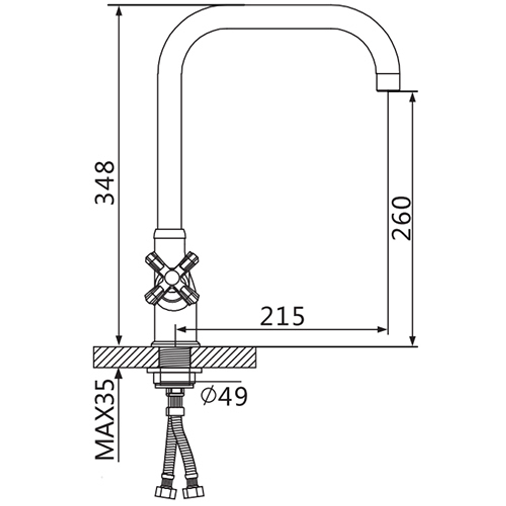 Смеситель для кухни Oute T65 T6513BK