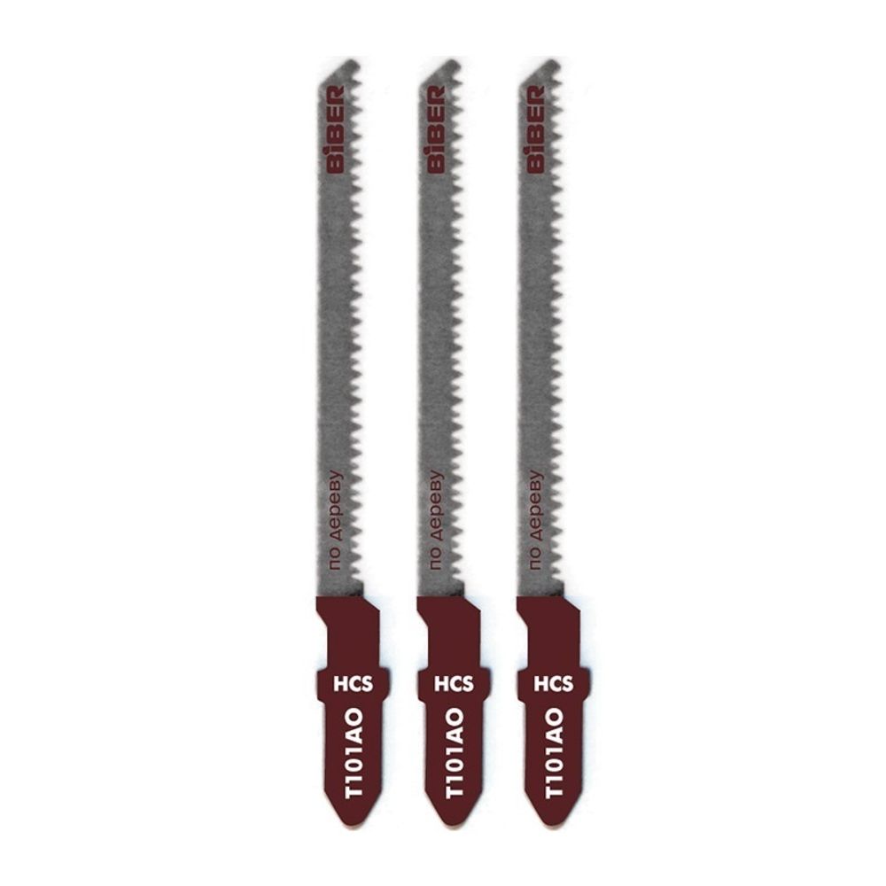Пилки для лобзика дерево 56/1,4 фигурный чистый рез 3 шт. БИБЕР