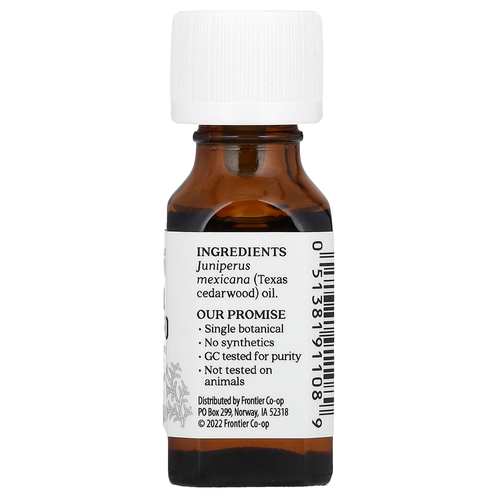 Aura Cacia, чистое эфирное масло, техасский кедр, 15 мл (0,5 жидк. унции)