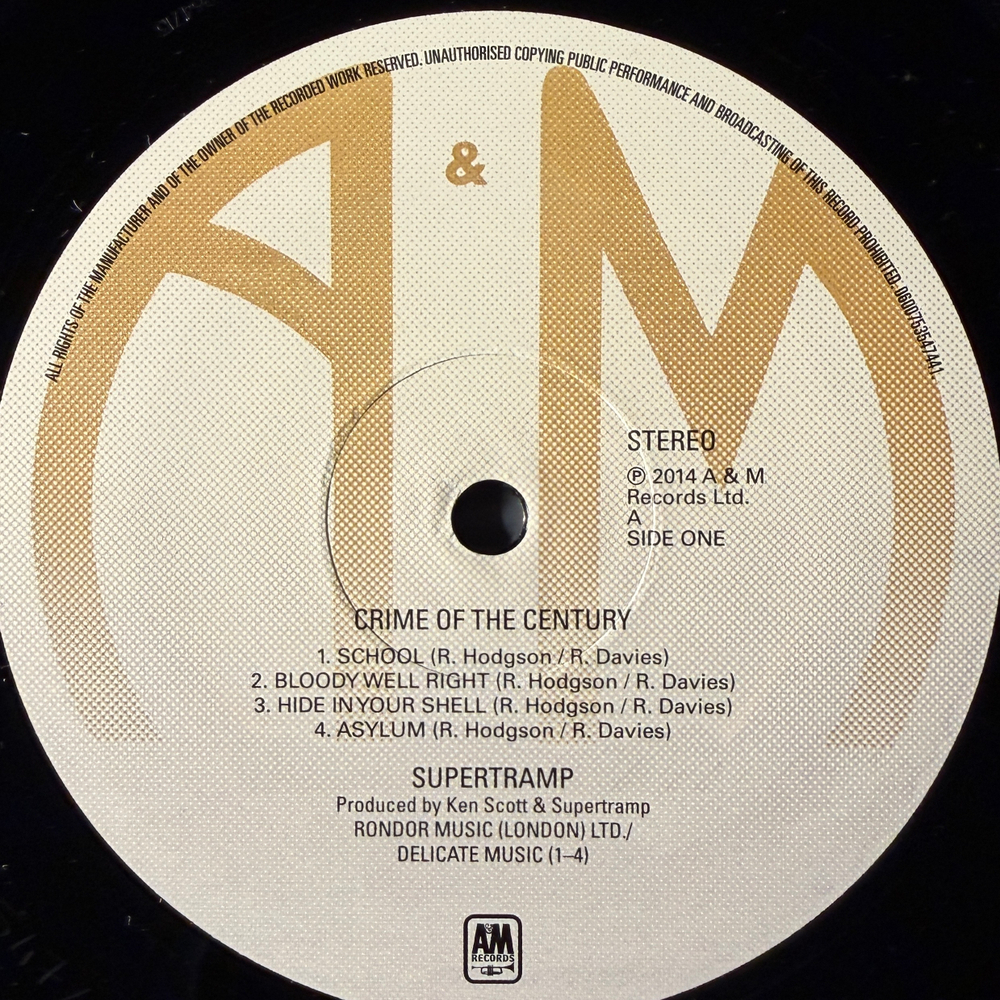 Supertramp ‎– Crime Of The Century (Европа 2022г.) Т