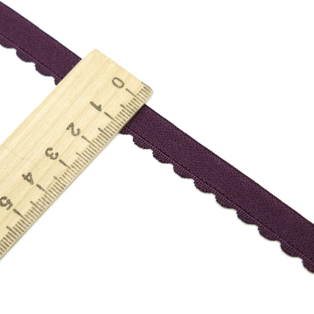 Резинка становая с фестончатым краем СЛИВА, 12мм