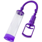 Поршневая вакуумная помпа Sexus Men Erection (22 см, прозрачный с фиолетовым) (Цвет: прозрачно с фиолетовым)
