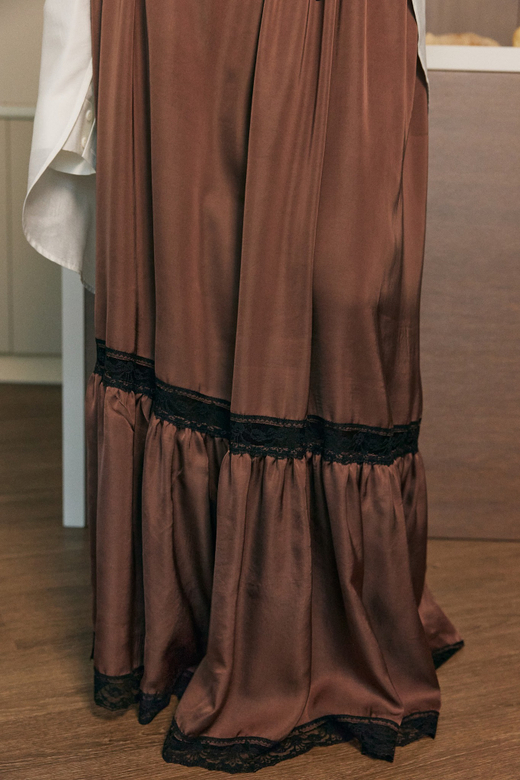 Юбка с кружевом