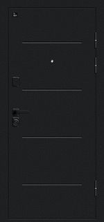 Грид Букле черное/Cappuccino Melinga 205*86 левое