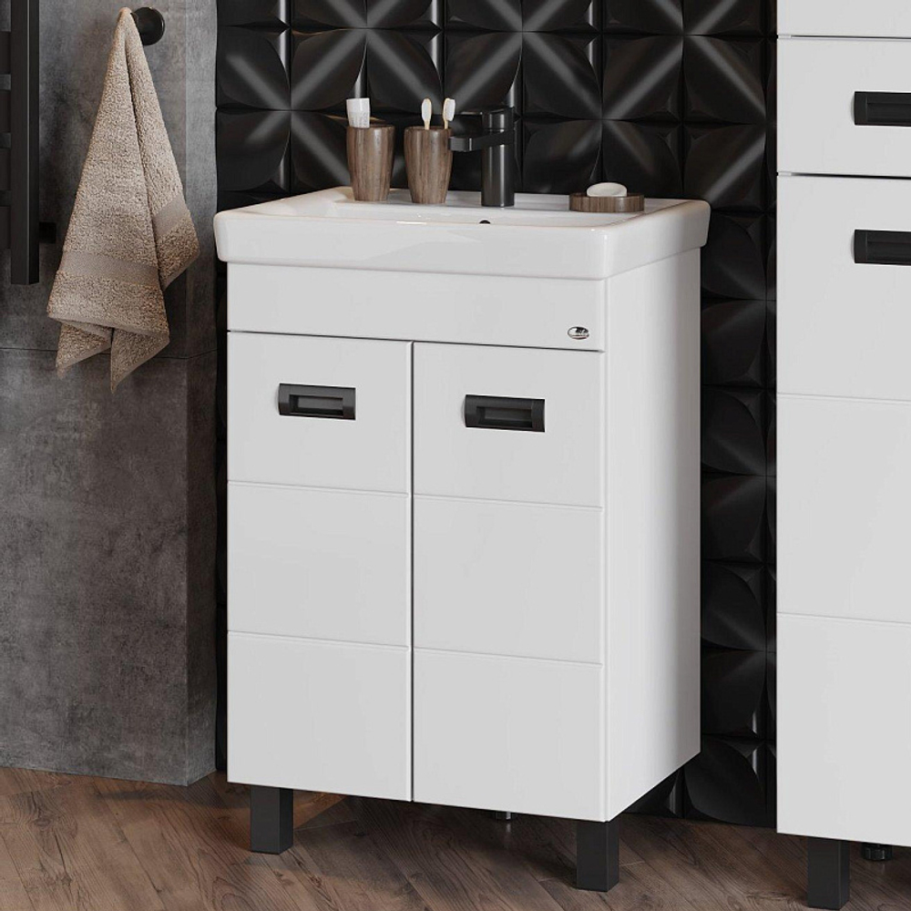 Тумба Onika Балтика-Квадро Black 55.11 белая (105552)