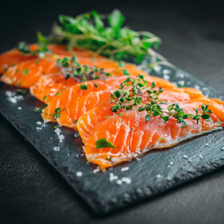 Форель слабосоленая, филе-нарезка, 200 гр