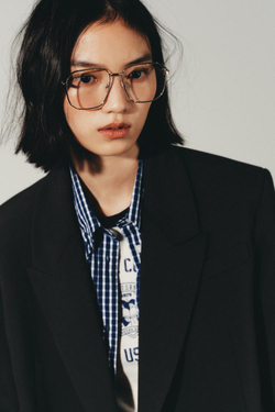 ZARA РУБАШКА ИЗ ПОПЛИНА, СИНИЙ/БЕЛЫЙ